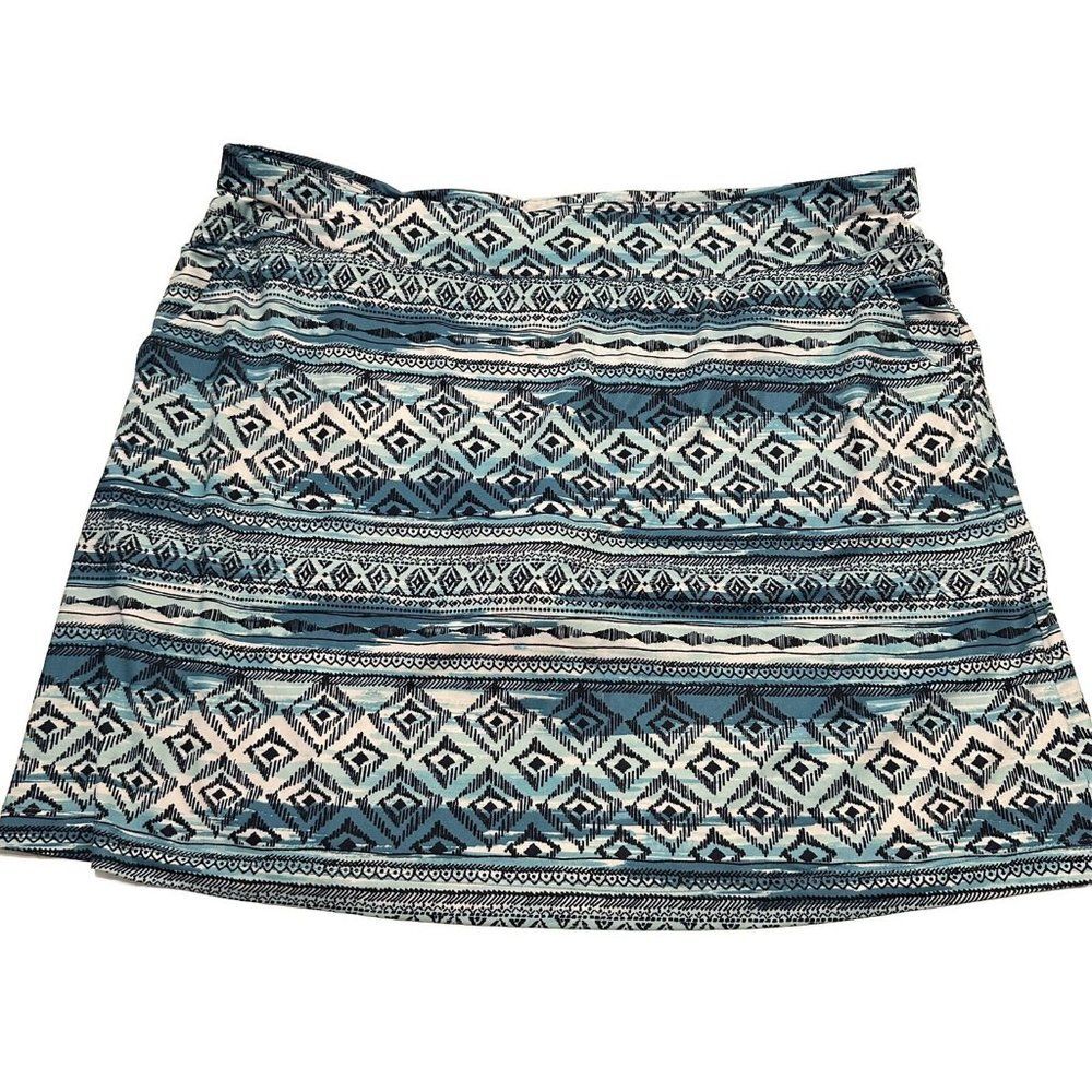Coral Bay Ladies Sz XL Tennis Golf Pickleball skort Stretch Pull On Geometric